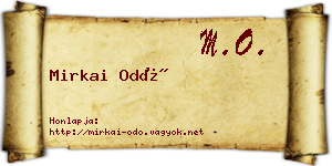 Mirkai Odó névjegykártya